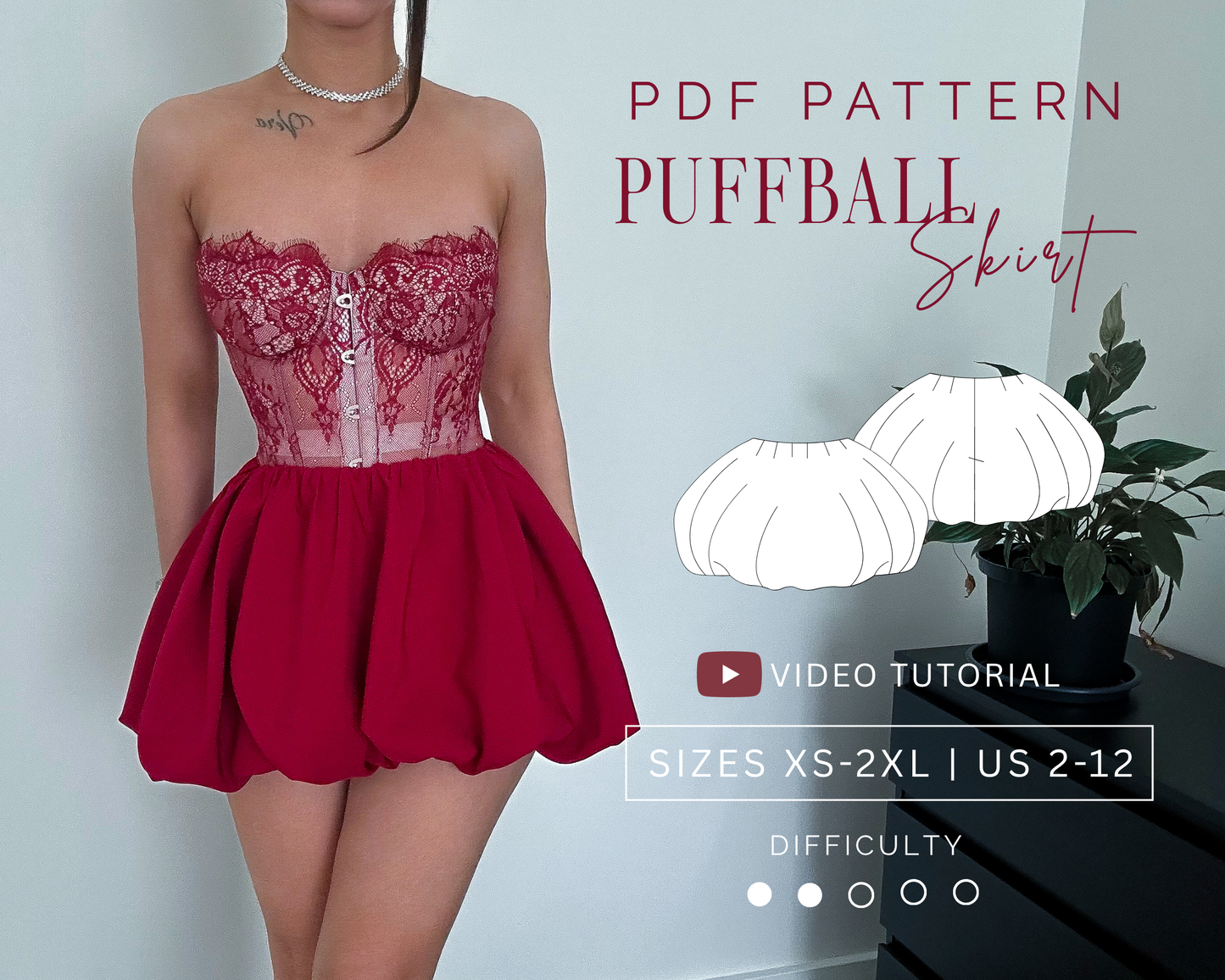 PUFFBALL SKIRT