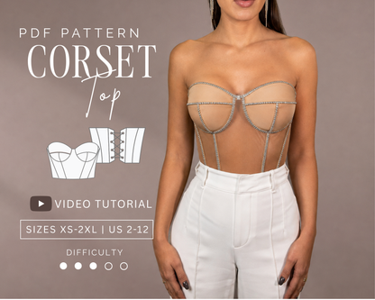 RHINESTONE BUSTIER CORSET