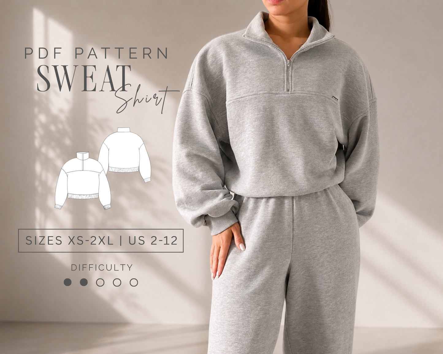 HALF-ZIP SWEATSHIRT