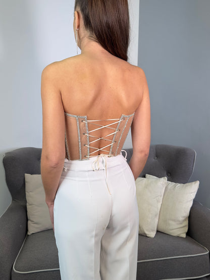 RHINESTONE BUSTIER CORSET